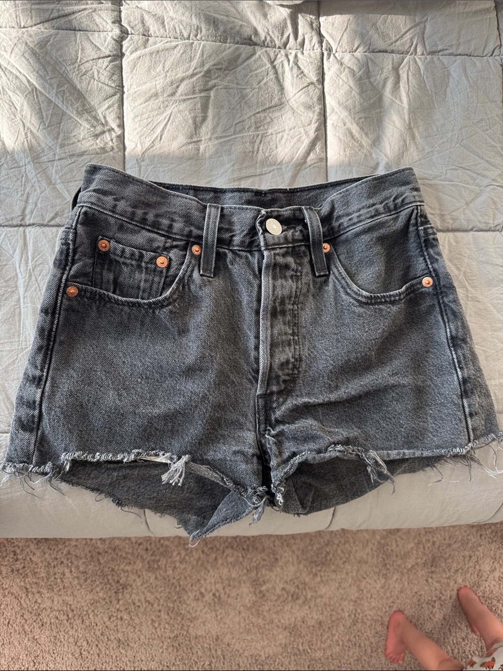 Black Levi 501 shorts